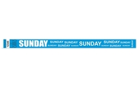 Tyvek pre-printed 3/4" Sunday event bracelet for sale online