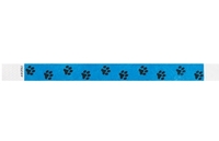 Tyvek pre-printed 3/4" Paw Prints Blue event bracelet for sale online