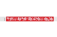 Tyvek pre-printed 3/4" Hawaiian Flowers event bracelet for sale online