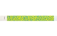 Tyvek pre-printed 3/4" Neon Cheetah event bracelet for sale online