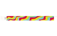 Tyvek pre-printed 3/4" Groovy Stripes event bracelet for sale online