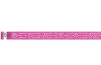 Tyvek 3/4" Pink Ribbon event bracelet for sale online