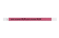 Tyvek pre-Printed 3/4" Pit Pass event bracelet for sale online